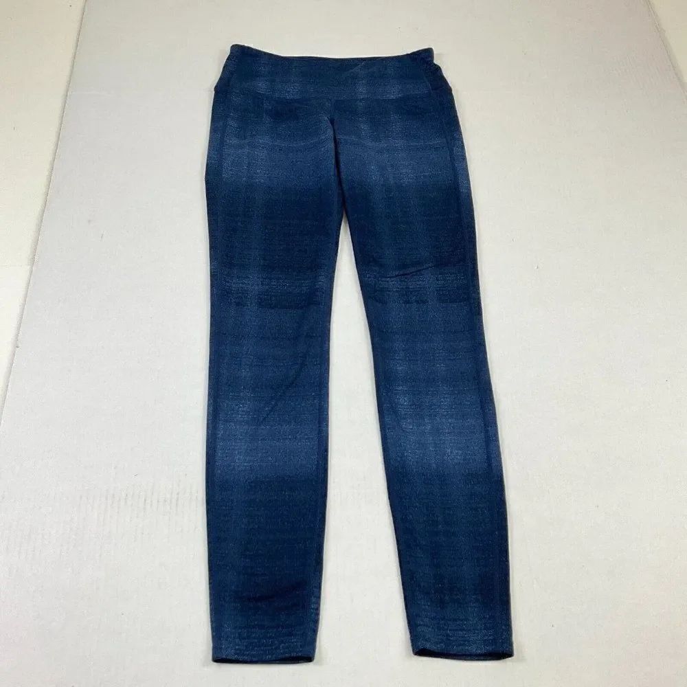 Athleta Womens Ankle Leggings Blue Yoga Pilates Running Stretch Pull On Size XS